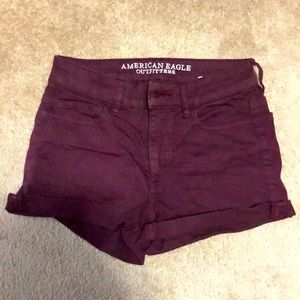 American Eagle burgundy shorts